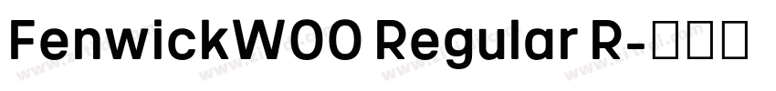 FenwickW00 Regular R字体转换